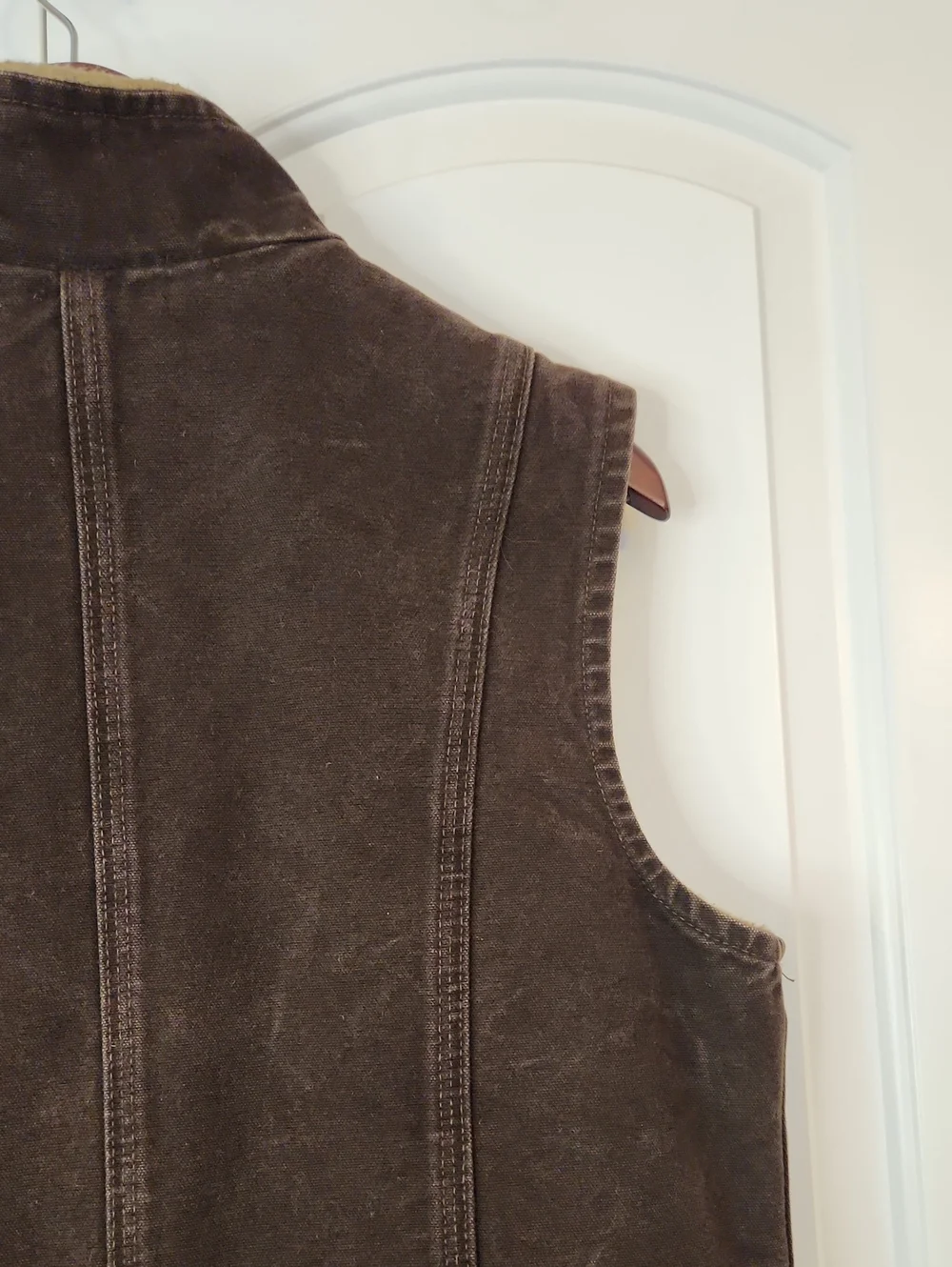Carhartt WOMENS Vintage WV001 Chocolate Brown work wear vest Size M